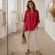 Lina | Lightweight and Comfortable Linen Blouse