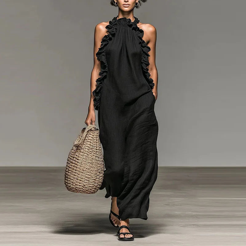 aurelia maxi dress 5/7 Age:3 year trim maxi with waist AKIRA Cabana Chill Cinched