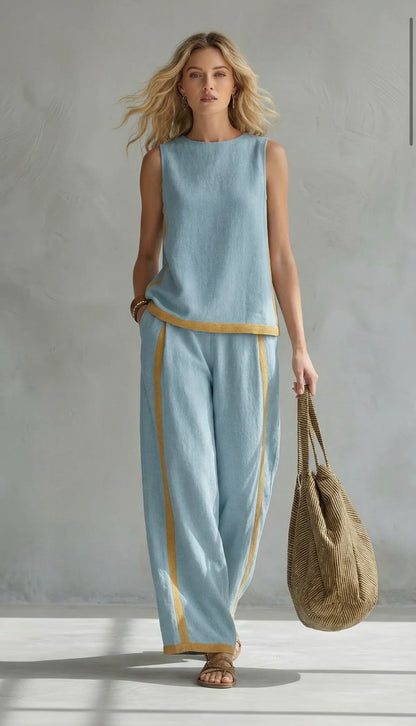 Aurene | Linen Two Piece Set