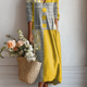 Women's Vintage-Inspired Abstract Geometric Print Linen Pocket Tunic Dress
