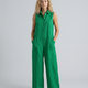 Vonda | Sleeveless Linen-Blend Relaxed Jumpsuit