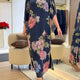 Floral Print Maxi Dress Lightweight Chiffon Comfort
