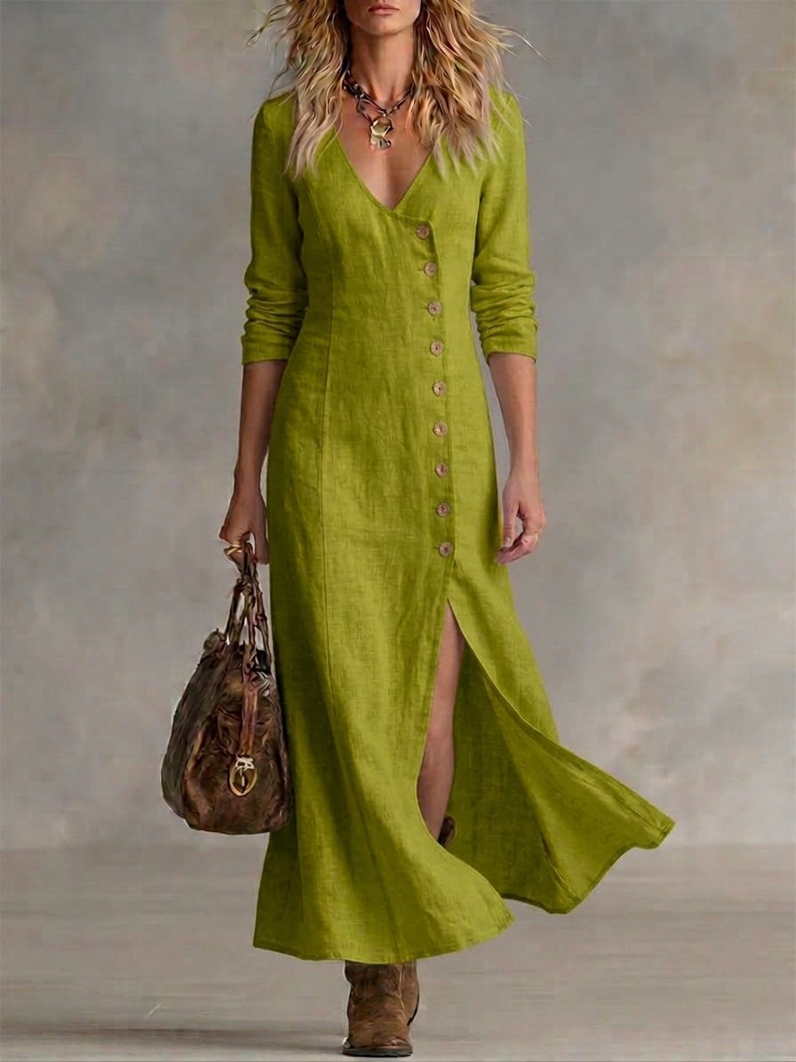 Doris™ Button-Front Maxi Dress